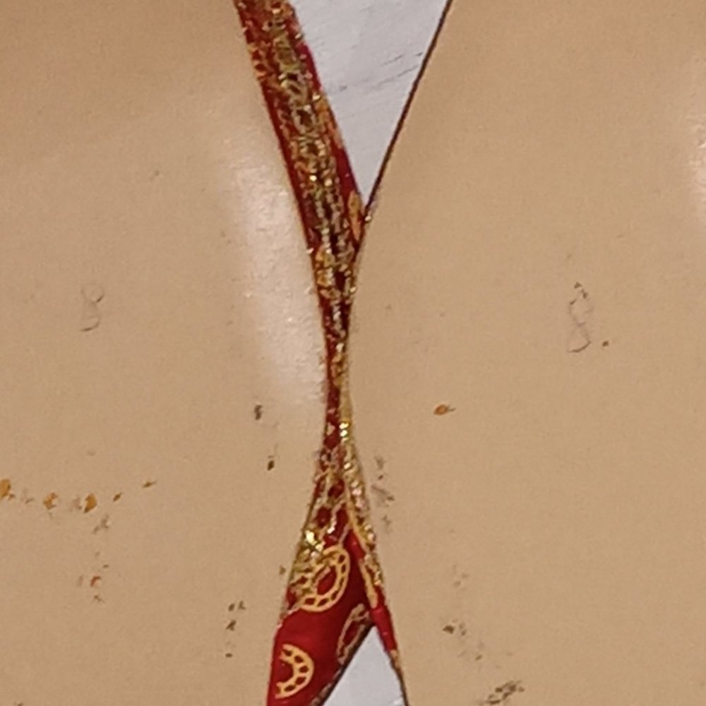 Red and Gold Napoli Velour shoe - Picture 9 of 9